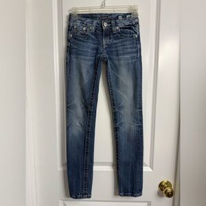 Miss Me Girls Skinny Denim Jeans Size 10 JK1074S cowgirl youth rodeo western